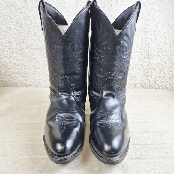 Laredo Cowboy Boots 4240 Men's Size 11.5 EW Wide Black Western-style Pre-owned - Picture 4 of 12